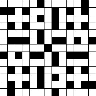 Bible Fill-in type crossword sample