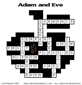 Free Bible Kids crossword