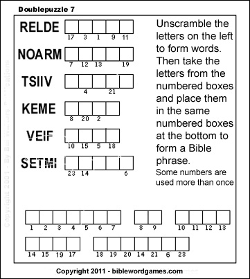 Free Christian Family Biblle doublepuzzle