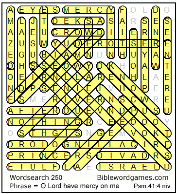 Bible wordsearch puzzle