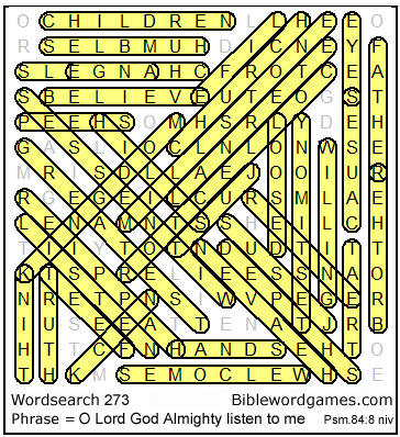 Bible Wordsearch puzzle