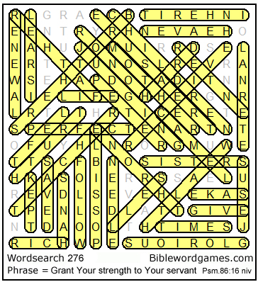 Bible wordsearch puzzle