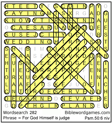 Bible wordsearch puzzle