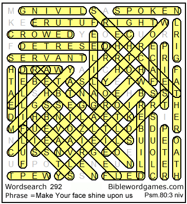 Bible wordsearch puzzle